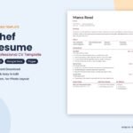 Chef resume template – Word CV