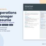 Operations Manager resume template – Word CV