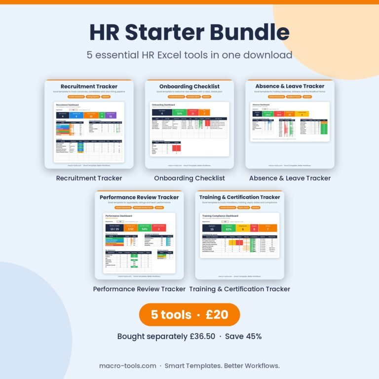 HR Starter Bundle – Excel templates bundle