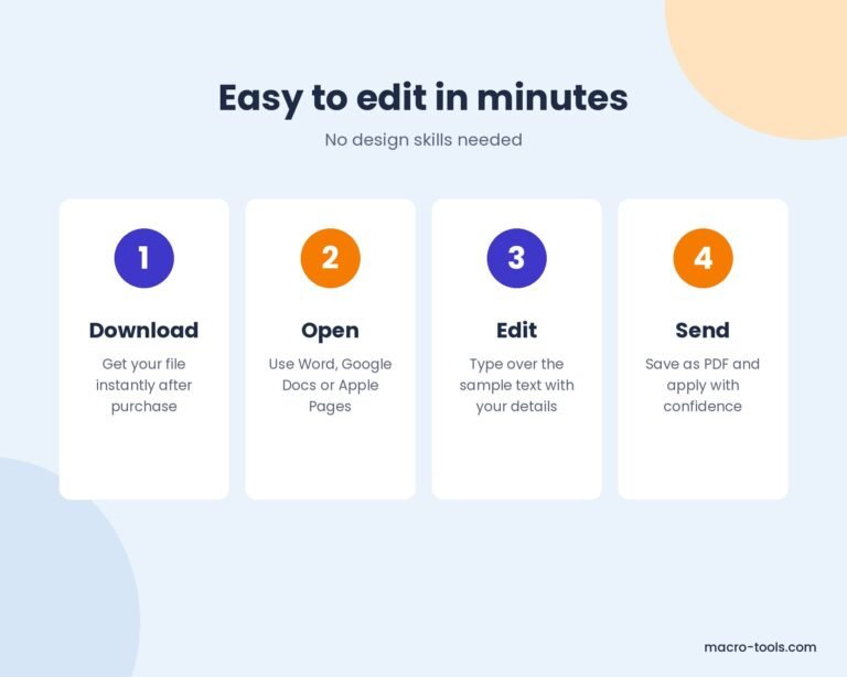 How to edit the Graduate resume in Word, Google Docs or Pages