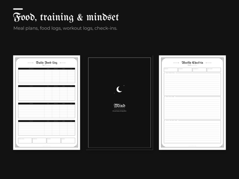 Gothic Fitness & Weight Loss Planner