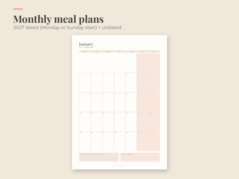 Meal Planner Printable