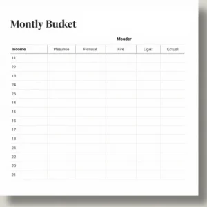 Monthly Budget Sheet