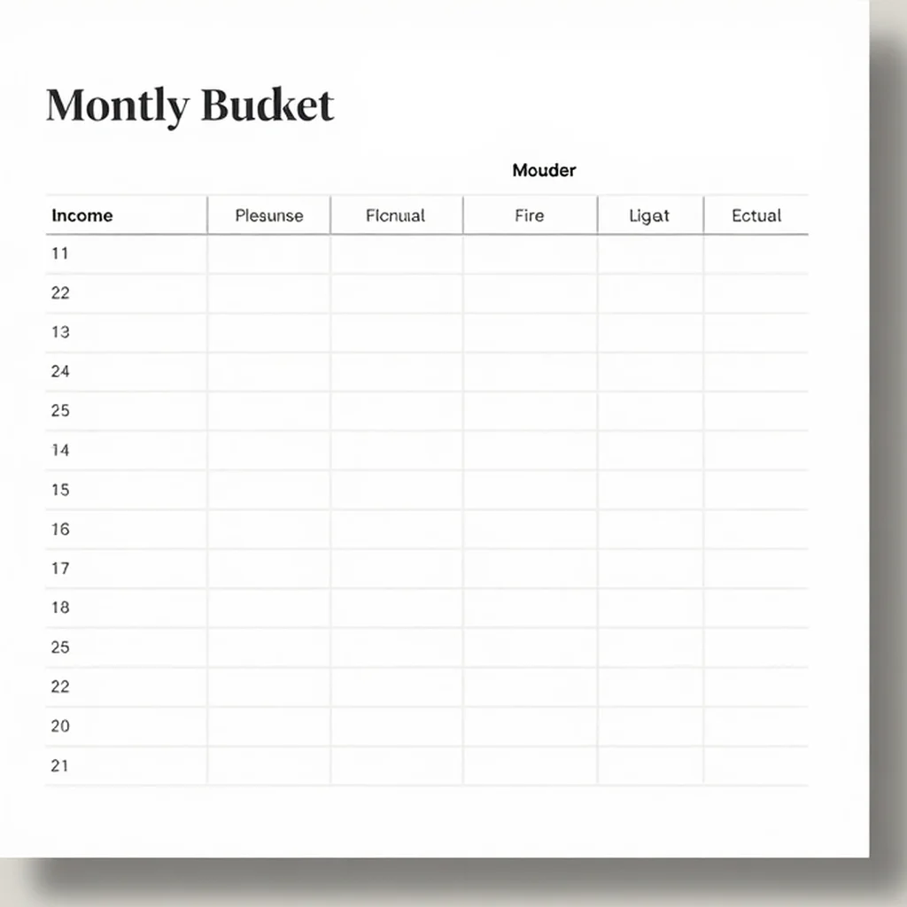 Monthly Budget Sheet